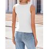 imageZeagoo Womens Tank Tops 2025 Scoop Neck Ribbed Sleeveless Top Casual Basic Slim Fitted Knit Cami Tee ShirtsZ2 Pack Black and White