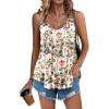 imageZeagoo Women Flowy Tank Tops Casual Summer Floral Tops Sexy Spaghetti Strap V Neck Sleeveless Tunic CamisolesButterfly Flower