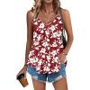 imageZeagoo Women Flowy Tank Tops Casual Summer Tops Sexy Tank Tops Spaghetti Strap V Neck Sleeveless Tunic Camisoles Dusty PinkRed White Flower
