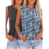 2 Pack-blue Floral and Dark Grey