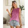 imageZeagoo Summer Tank Top for Women 2025 Pleated High Neck Tops Loose Fit Flowy Dressy Tunic Sleeveless ShirtsBfloral Pink