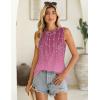 imageZeagoo Summer Tank Top for Women 2025 Pleated High Neck Tops Loose Fit Flowy Dressy Tunic Sleeveless ShirtsBfloral Pink