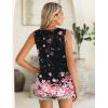 imageZeagoo Summer Tank Top for Women 2025 Pleated High Neck Tops Loose Fit Flowy Dressy Tunic Sleeveless ShirtsCpink Sakura