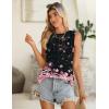 imageZeagoo Summer Tank Top for Women 2025 Pleated High Neck Tops Loose Fit Flowy Dressy Tunic Sleeveless ShirtsCpink Sakura