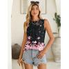imageZeagoo Summer Tank Top for Women 2025 Pleated High Neck Tops Loose Fit Flowy Dressy Tunic Sleeveless ShirtsCpink Sakura