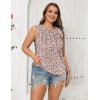 imageZeagoo Summer Tank Top for Women 2025 Pleated High Neck Tops Loose Fit Flowy Dressy Tunic Sleeveless ShirtsDfloral Pink