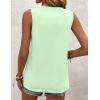imageZeagoo Summer Tank Top for Women 2025 Pleated High Neck Tops Loose Fit Flowy Dressy Tunic Sleeveless ShirtsZgreen