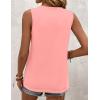 imageZeagoo Summer Tank Top for Women 2025 Pleated High Neck Tops Loose Fit Flowy Dressy Tunic Sleeveless ShirtsZpink