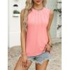 imageZeagoo Summer Tank Top for Women 2025 Pleated High Neck Tops Loose Fit Flowy Dressy Tunic Sleeveless ShirtsZpink
