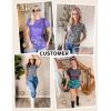 imageZeagoo Womens Casual T Shirts for Summer 2025 Short Sleeve Crewneck Tunic Shirts Floral Print Tops Pleated Dressy BlouseMixed Army Flower
