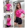 imageZeagoo Womens Casual T Shirts for Summer 2025 Short Sleeve Crewneck Tunic Shirts Floral Print Tops Pleated Dressy BlouseRed Floral