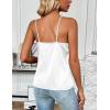 imageZeagoo Womens Silk Satin Tank Tops 2025 V Neck Adjustable Spaghetti Strap Sleeveless Camisole Summer Basic Blouse2 Pack Champagnewhite