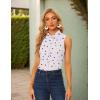 imageZeagoo Sleeveless Blouses for Women Summer Casual Button Down Shirts Flower Tank Tops FashionAx25