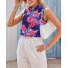imageZeagoo Sleeveless Blouses for Women Summer Casual Button Down Shirts Flower Tank Tops FashionFlower01