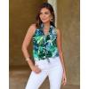 imageZeagoo Sleeveless Blouses for Women Summer Casual Button Down Shirts Flower Tank Tops FashionHp31