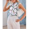 imageZeagoo Sleeveless Blouses for Women Summer Casual Button Down Shirts Flower Tank Tops FashionPainting03