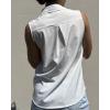 imageZeagoo Sleeveless Blouses for Women Summer Casual Button Down Shirts Flower Tank Tops FashionWhite