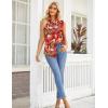 imageZeagoo Sleeveless Blouses for Women Summer Casual Button Down Shirts Flower Tank Tops FashionZw46