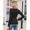 imageZeagoo Women 2 Pack Long Sleeve Shirts V Neck T Shirts Casual Thermal Tops Slim Fit Basic Tight Tees Going Out TopBlackblack