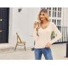 imageZeagoo Women 2 Pack Long Sleeve Shirts V Neck T Shirts Casual Thermal Tops Slim Fit Basic Tight Tees Going Out TopCoffeeapricot