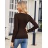 imageZeagoo Women 2 Pack Long Sleeve Shirts V Neck T Shirts Casual Thermal Tops Slim Fit Basic Tight Tees Going Out TopCoffeeapricot