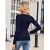 imageZeagoo Women 2 Pack Long Sleeve Shirts V Neck T Shirts Casual Thermal Tops Slim Fit Basic Tight Tees Going Out TopWine Rednavy Blue
