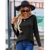imageZeagoo Women Long Sleeve Shirts Casual Tops Blouses Fashion Pleated Tunic Fall Clothes 2024Black