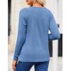 imageZeagoo Women Long Sleeve Shirts Casual Tops Blouses Fashion Pleated Tunic Fall Clothes 2024Blue