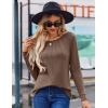 imageZeagoo Women Long Sleeve Shirts Casual Tops Blouses Fashion Pleated Tunic Fall Clothes 2024Brown