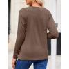 imageZeagoo Women Long Sleeve Shirts Casual Tops Blouses Fashion Pleated Tunic Fall Clothes 2024Brown