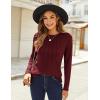 imageZeagoo Women Long Sleeve Shirts Casual Tops Blouses Fashion Pleated Tunic Fall Clothes 2024Burgundy