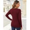 imageZeagoo Women Long Sleeve Shirts Casual Tops Blouses Fashion Pleated Tunic Fall Clothes 2024Burgundy