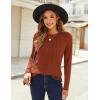 imageZeagoo Women Long Sleeve Shirts Casual Tops Blouses Fashion Pleated Tunic Fall Clothes 2024Caramel
