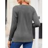 imageZeagoo Women Long Sleeve Shirts Casual Tops Blouses Fashion Pleated Tunic Fall Clothes 2024Dark Grey
