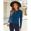 imageZeagoo Women Long Sleeve Shirts Casual Tops Blouses Fashion Pleated Tunic Fall Clothes 2024Deep Blue