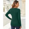 imageZeagoo Women Long Sleeve Shirts Casual Tops Blouses Fashion Pleated Tunic Fall Clothes 2024Deep Green