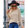 imageZeagoo Women Long Sleeve Shirts Casual Tops Blouses Fashion Pleated Tunic Fall Clothes 2024Light Khaki
