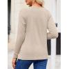 imageZeagoo Women Long Sleeve Shirts Casual Tops Blouses Fashion Pleated Tunic Fall Clothes 2024Light Khaki