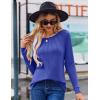 imageZeagoo Women Long Sleeve Shirts Casual Tops Blouses Fashion Pleated Tunic Fall Clothes 2024Light Royal Blue
