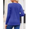 imageZeagoo Women Long Sleeve Shirts Casual Tops Blouses Fashion Pleated Tunic Fall Clothes 2024Light Royal Blue