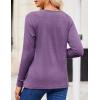 imageZeagoo Women Long Sleeve Shirts Casual Tops Blouses Fashion Pleated Tunic Fall Clothes 2024Purple