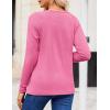 imageZeagoo Women Long Sleeve Shirts Casual Tops Blouses Fashion Pleated Tunic Fall Clothes 2024Rose Pink