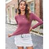 imageZeagoo Women Y2K Crewneck Long Sleeve Slim Fit T Shirt Going Out Fall Fashion Basic TopsPurple