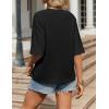 imageZeagoo Womens T Shirts Summer Casual Oversized Crewneck Loose Fit Short Sleeve Striped Tops Fashion Comfy Basic Tee BlousesBlack