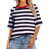 Navy Blue and White Striped