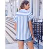 imageZeagoo Short Sleeve Summer Tops for Women Casual Button Down Shirts SolidStriped Business Work BlousesJh34