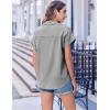 imageZeagoo Short Sleeve Summer Tops for Women Casual Button Down Shirts SolidStriped Business Work BlousesTw305