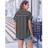 imageZeagoo Short Sleeve Summer Tops for Women Casual Button Down Shirts SolidStriped Business Work BlousesTw635