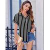 imageZeagoo Short Sleeve Summer Tops for Women Casual Button Down Shirts SolidStriped Business Work BlousesTw635