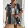 imageZeagoo Short Sleeve Summer Tops for Women Casual Button Down Shirts SolidStriped Business Work BlousesTw635